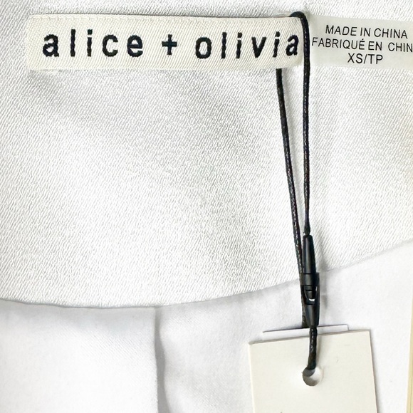 NWT ALICE + OLIVIA Everly Drama Tulle Maxi Blazer in White Size XS - Picture 7 of 17
